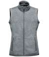 FHV-1W Stormtech Ladies Avalante Full Zip Knitted Fleece Gilet Granite Heather colour image
